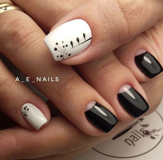  عکس طرح ناخن رنگ مشکی