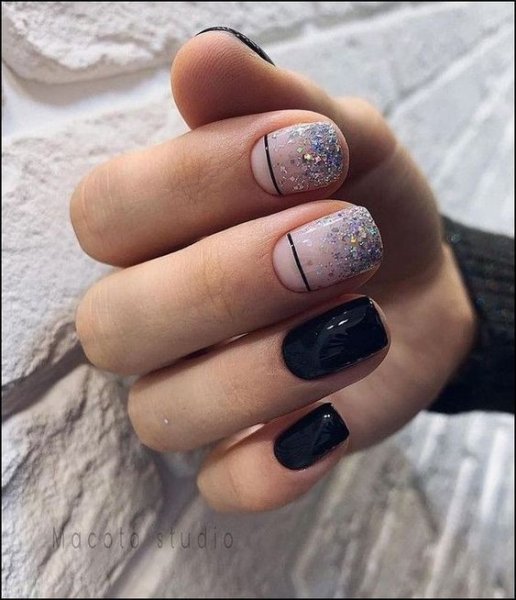  عکس طرح ناخن رنگ مشکی