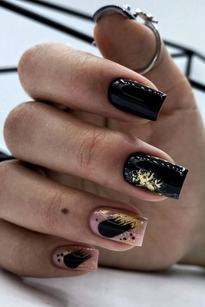  عکس طرح ناخن مشکی خفن کوتاه