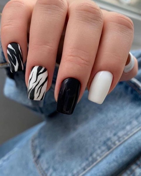  عکس طرح ناخن مشکی خفن کوتاه