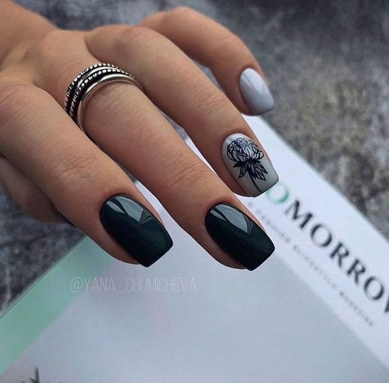  عکس طرح ناخن مشکی خفن کوتاه