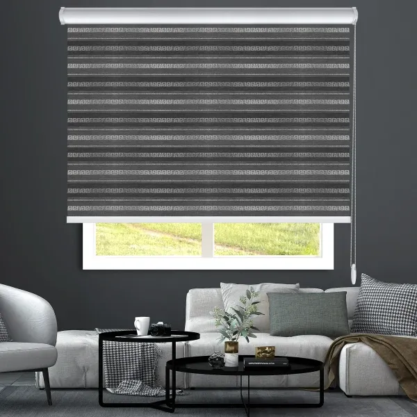  98 عکس پردهای ساده و شیک پذیرایی زبرا