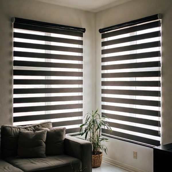  98 عکس پردهای ساده و شیک پذیرایی زبرا