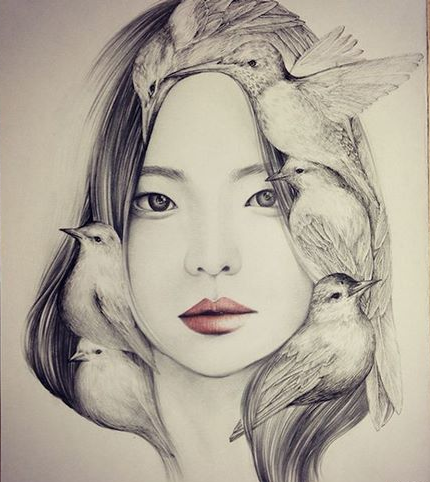  100 عکس نقاشی دخترانه جدید آسان