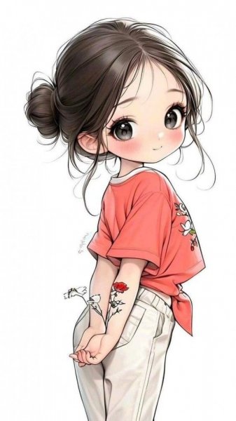 68 عکس نقاشی کیوت دخترانه گوگولی