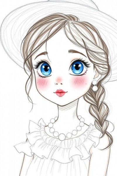  68 عکس نقاشی کیوت دخترانه گوگولی