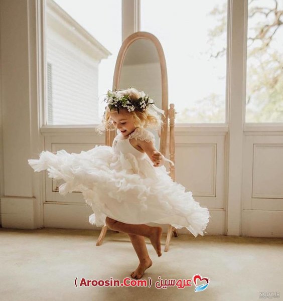  45 عکس نی نی دختر با لباس عروس