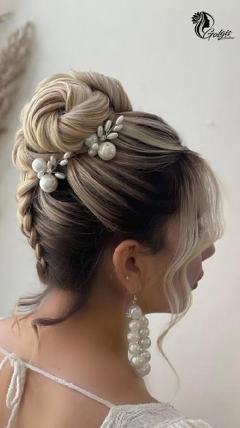  90 عکس مدل مو عروس