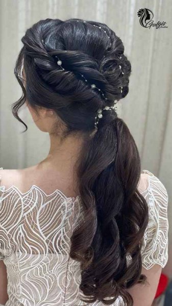  90 عکس مدل مو عروس