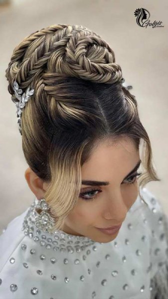  90 عکس مدل مو عروس