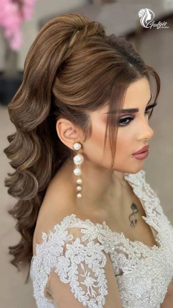  90 عکس مدل مو عروس