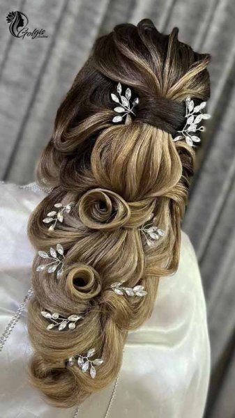  90 عکس مدل مو عروس