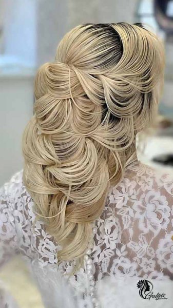  90 عکس مدل مو عروس