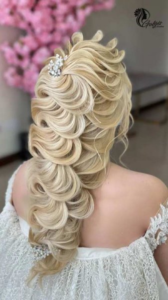  90 عکس مدل مو عروس