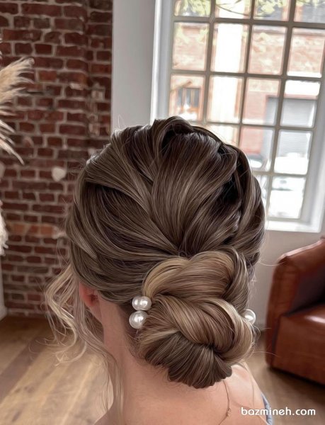  70 مدل شینیون ساده و شیک جدید باز