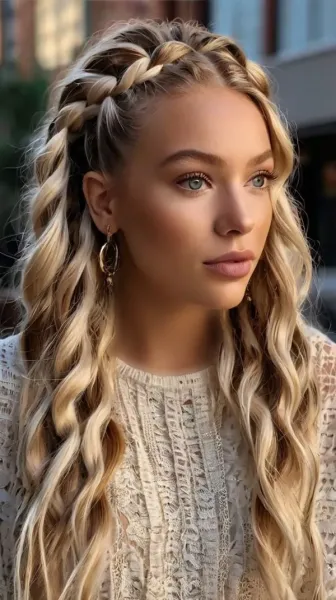  65 مدل بافت مو دخترانه ساده و شیک جلوی سر