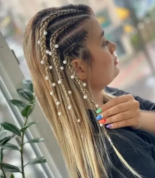  65 مدل بافت مو دخترانه ساده و شیک جلوی سر