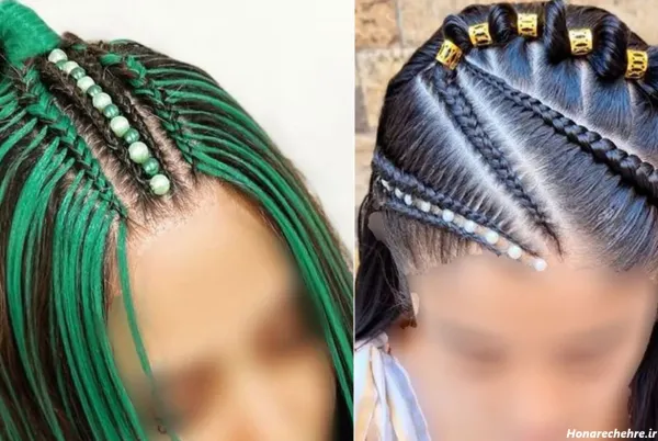  45 مدل بافت مو جدید با مروارید