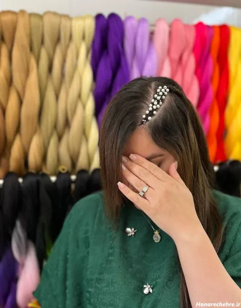  45 مدل بافت مو جدید با مروارید