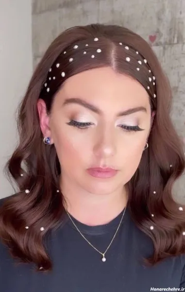  45 مدل بافت مو جدید با مروارید