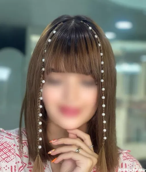  45 مدل بافت مو جدید با مروارید