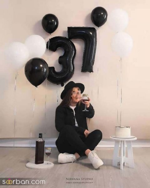  ژست عکس تولد دخترانه در خانه