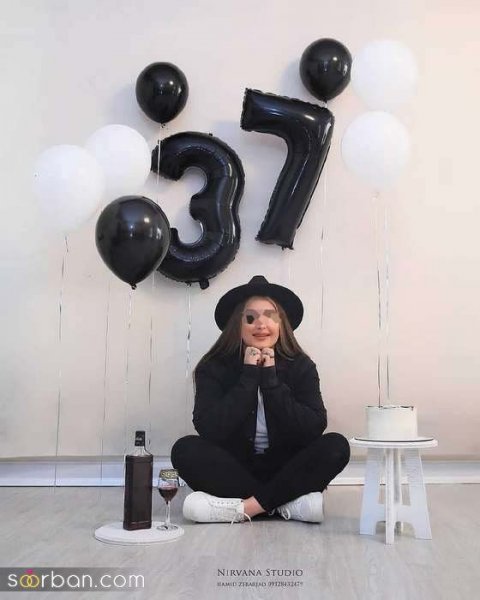  ژست عکس تولد دخترانه در خانه