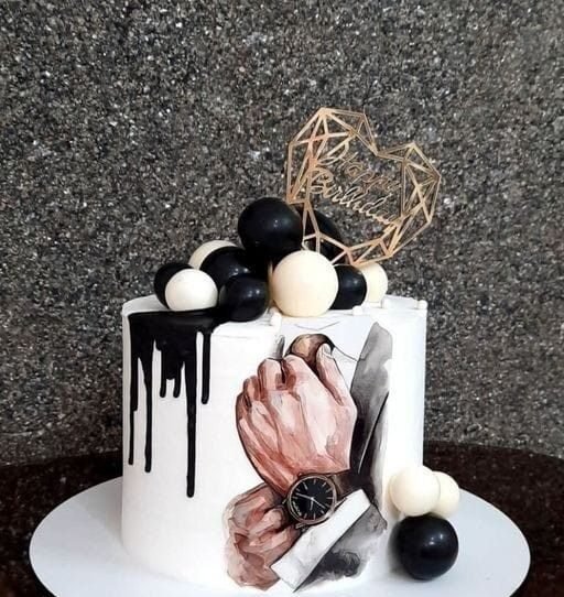  مدل کیک تولد مردانه عاشقانه