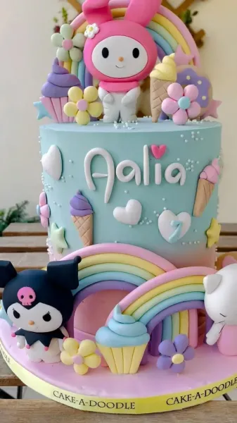  عکس کیک تولد دخترانه فانتزی کرومی