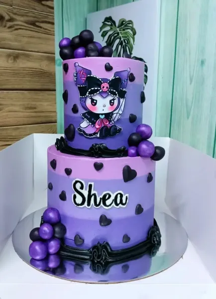  59 عکس کیک تولد کرومی بنفش