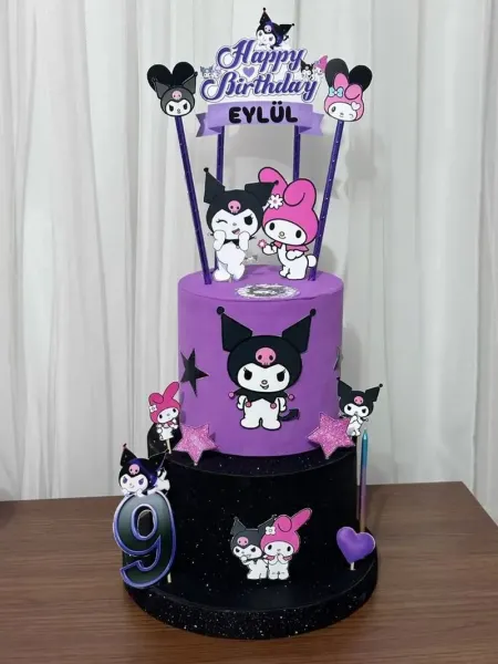  59 عکس کیک تولد کرومی بنفش