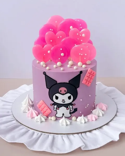  59 عکس کیک تولد کرومی بنفش