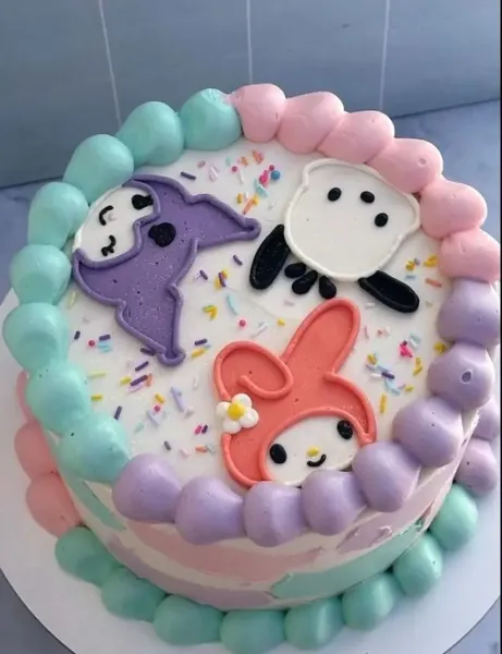  59 عکس کیک تولد کرومی بنفش