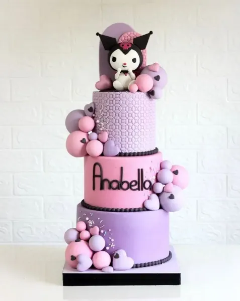  59 عکس کیک تولد کرومی بنفش