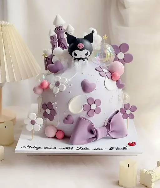  عکس کیک کرومی بنفش