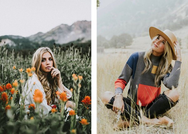  65 ژست عکاسی در جنگل دخترانه