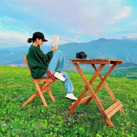  ژست عکاسی در طبیعت بدون چهره