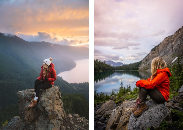  ژست عکاسی در طبیعت اینستاگرام