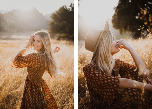  ژست عکاسی در طبیعت اینستاگرام