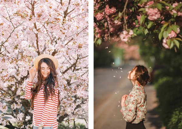  ژست عکاسی در طبیعت اینستاگرام