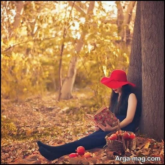  ژست عکاسی دخترانه در باغ