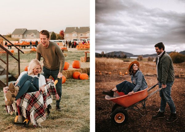  ژست عکس دونفره در طبیعت بهار