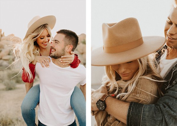  ژست عکس دونفره در طبیعت بهار