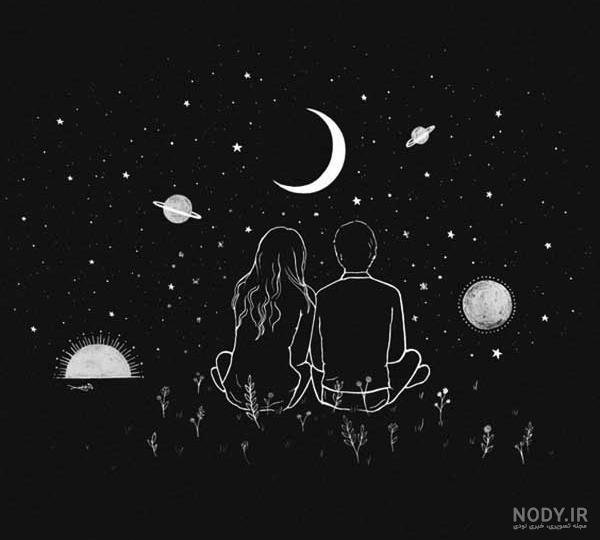  عکس سیاه سفید عاشقانه فانتزی