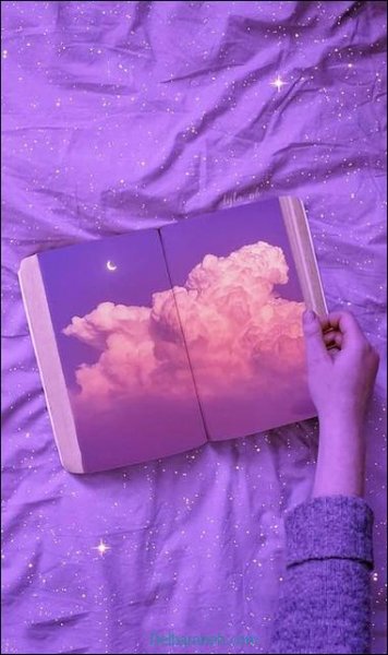  بک گراند بنفش پاستلی ساده