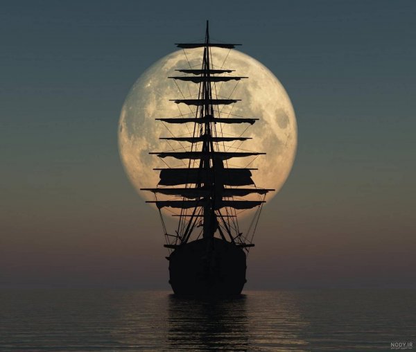  عکس ماه و دریا