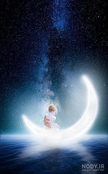  عکس ماه و دریا