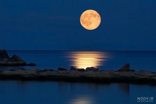  عکس ماه و دریا