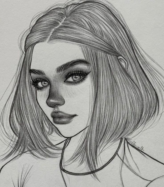  عکس چهره برای طراحی سیاه قلم ساده