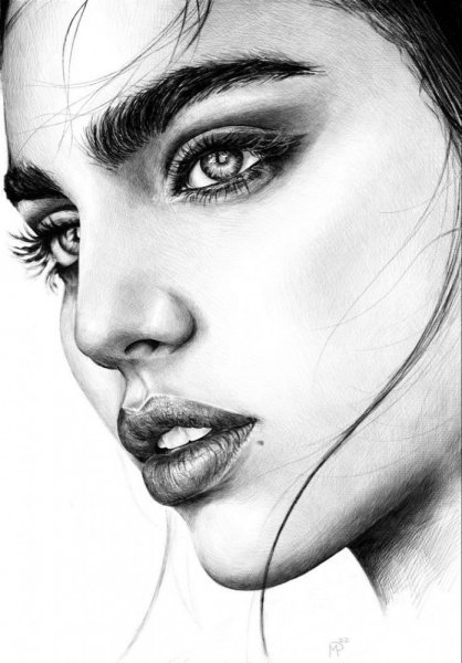  عکس چهره برای طراحی سیاه قلم ساده